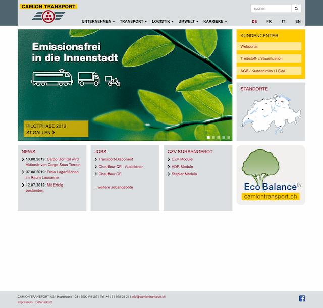 Webseite Camion Transport AG