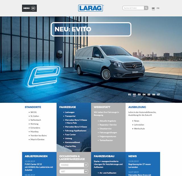Webseite LARAG AG