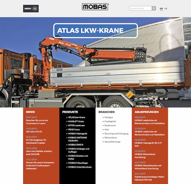 Webseite MOBAS AG